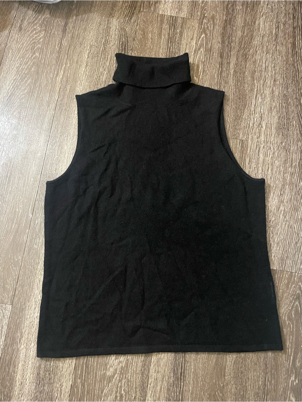 Magaschoni Black Knit Turtleneck Shell